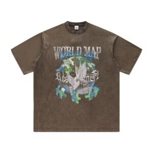 4132 Unisex  “orld Map” T-Shirt