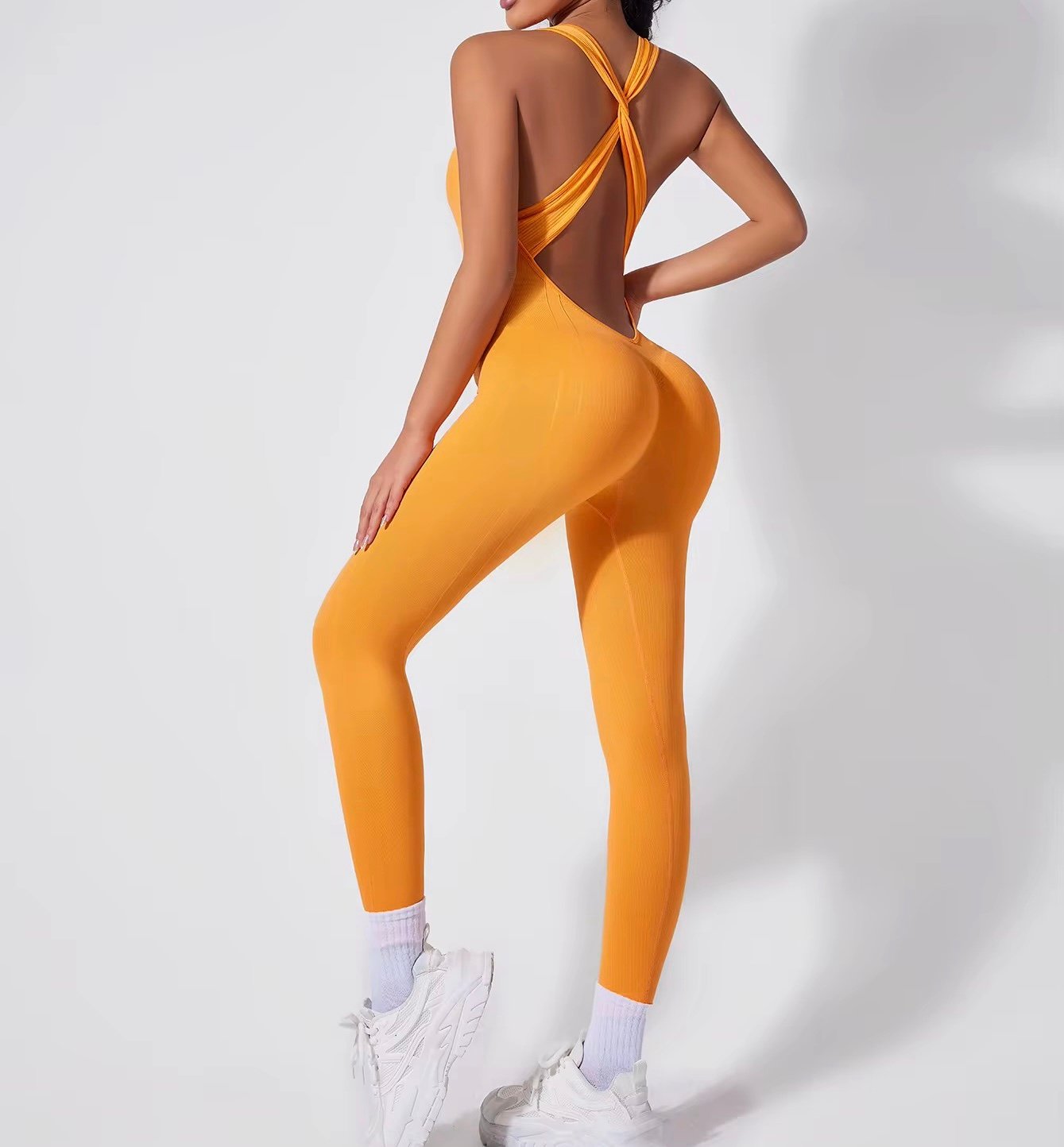 Terry Cross-Back Jumpsuit - Image 3