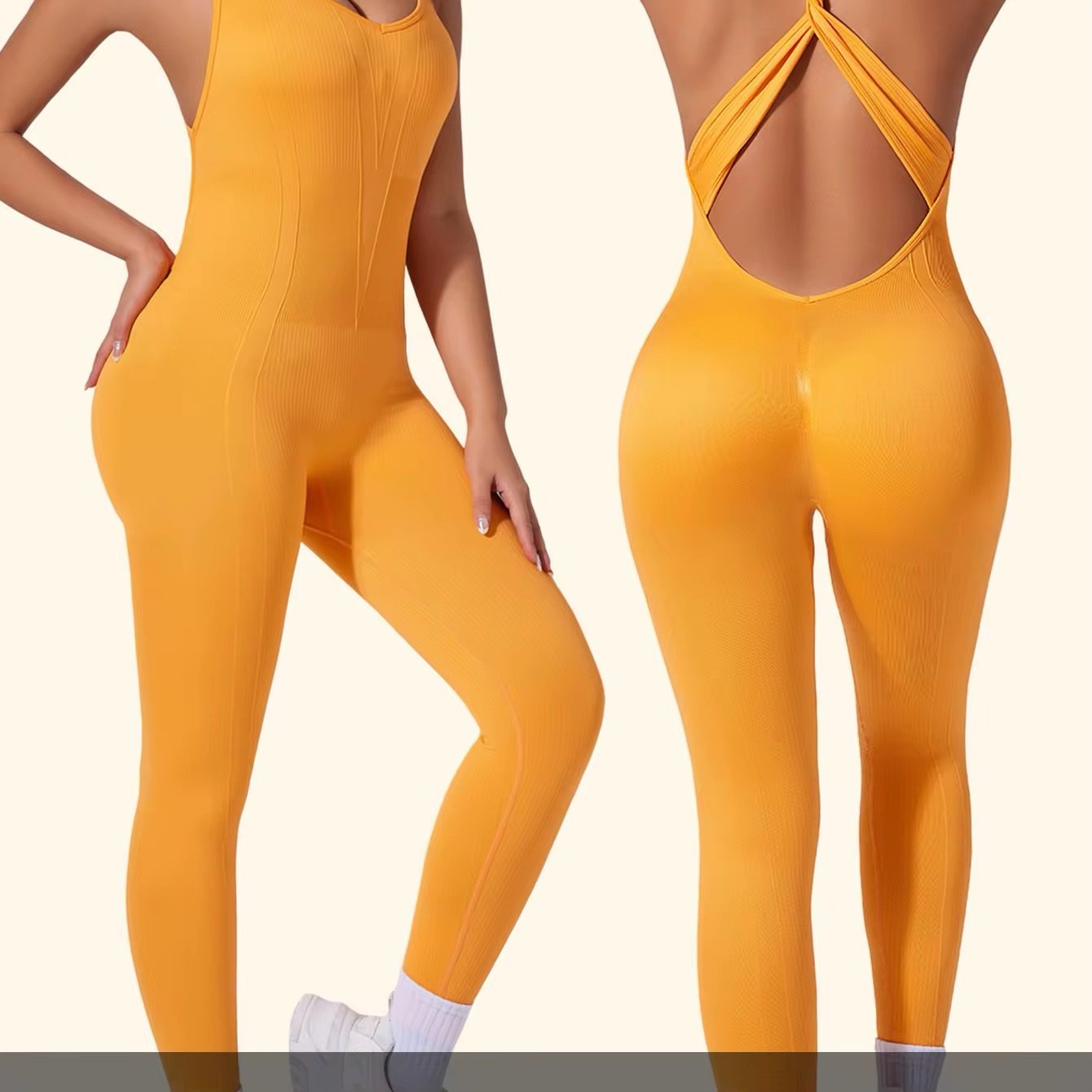 Terry Cross-Back Jumpsuit - Image 2