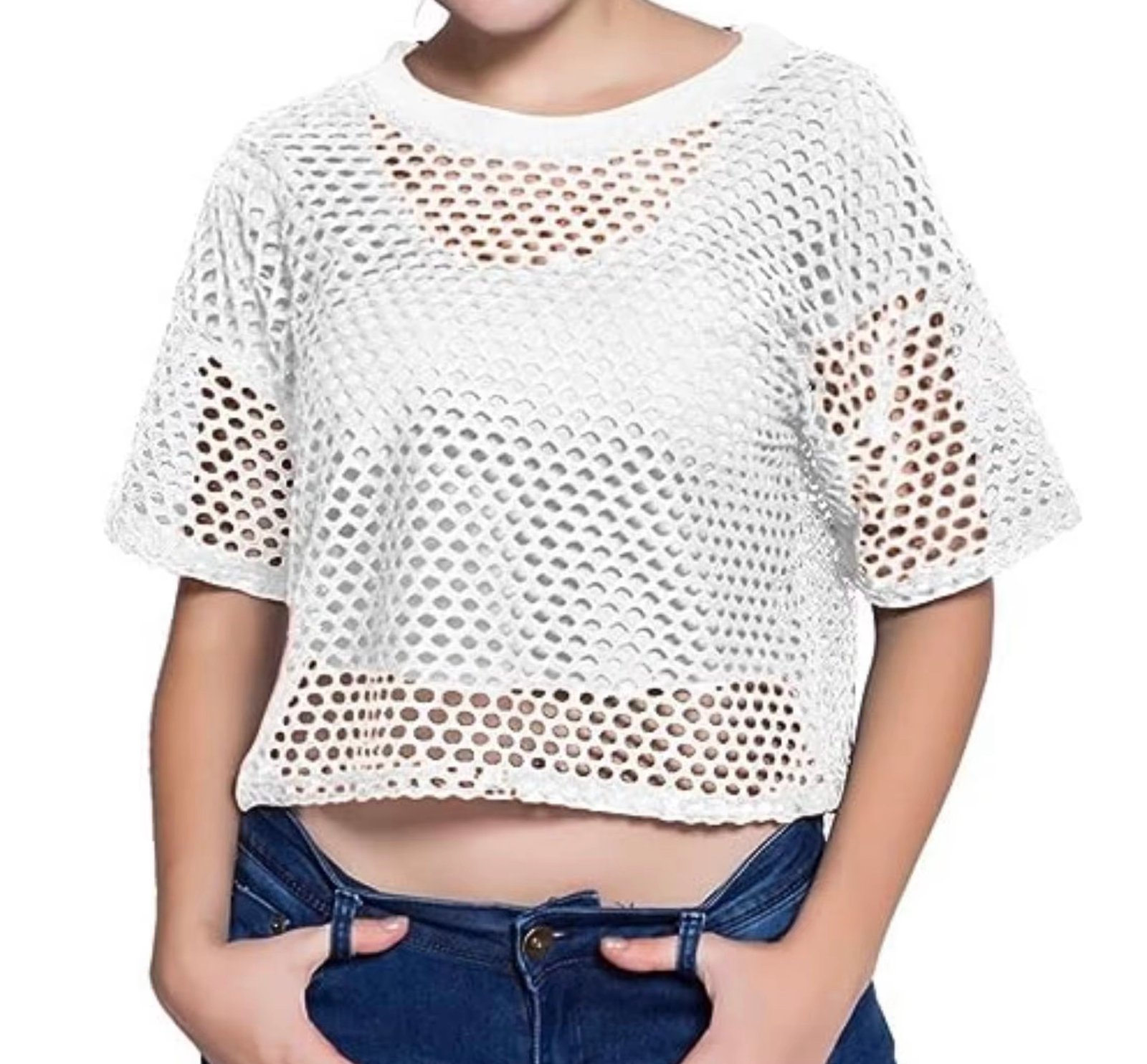 Cher Mesh Babe Crop Tee - Image 6